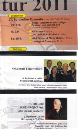 2011 dates