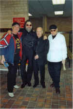 Top of the bill at the Eddie Cochran Memorial Gig,
        16th April 2006.
        L to R: Nick Simper, Chas Hodges, Jet Harris, Mick Burt